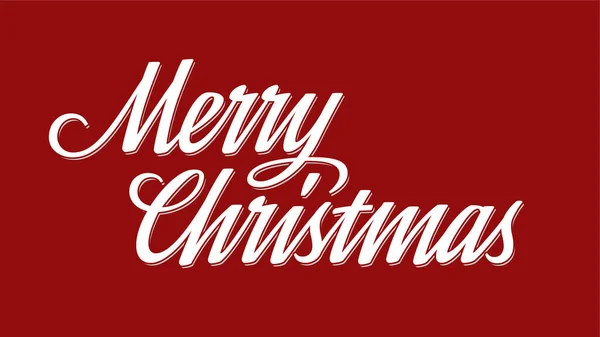 Kırmızı arkaplanda Mutlu Noeller beyaz fırça senaryosu
