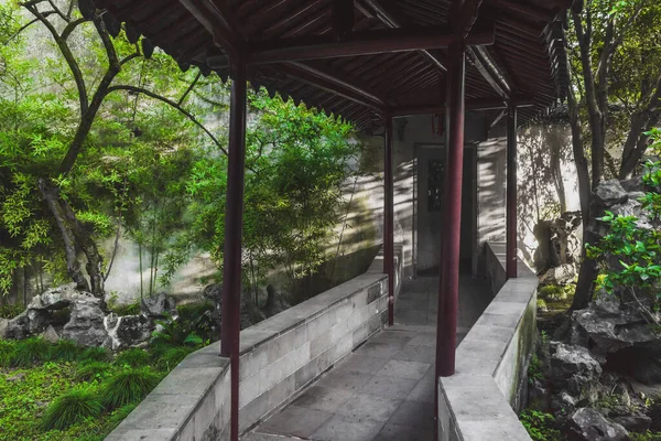 Passarela Coberta Jardim Área Cênica Jardim Lingering Suzhou Jiangsu China — Fotografia de Stock