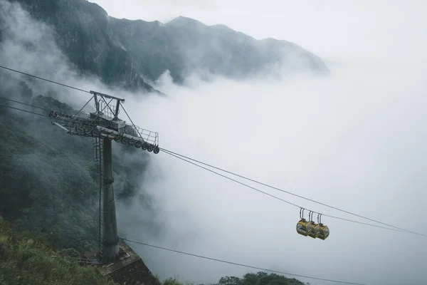 Jiangxi Çin Deki Wugong Dağı Nın Wugongshan Kablo Manzarası — Stok fotoğraf