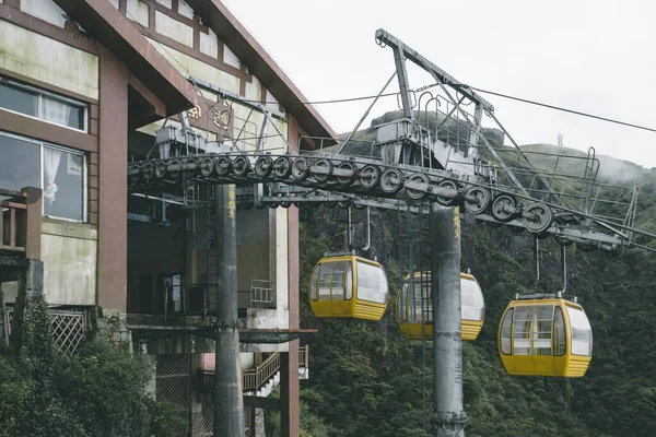 September 2019 Jiangxi China Seilbahnen Die Station Auf Dem Gipfel — Stockfoto