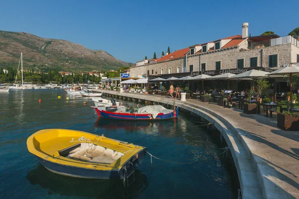 Cavtat Croatia August 2015 Boats Docked Harbor Cavtat — Stock Photo, Image