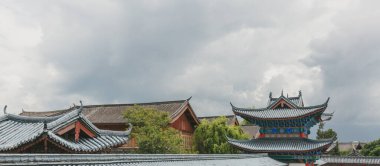 Eski Lijiang, Yunnan, Çin 'deki geleneksel arşiv manzarası