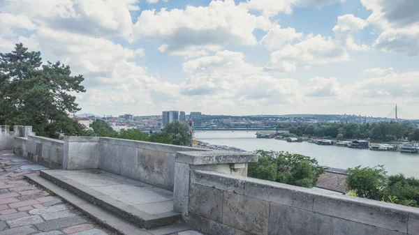 Вид Річку Сава Белградської Фортеці Белград Сербія — стокове фото