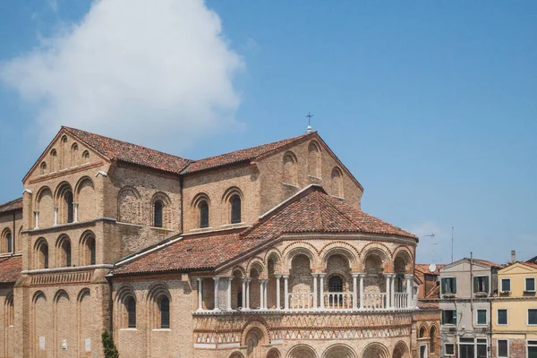 Bazilika Santi Maria Donato Ostrově Murano Benátky Itálie — Stock fotografie