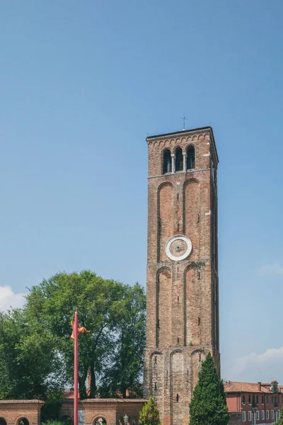 Torre Della Basilica Dei Santi Maria Donato Sull Isola Murano — Foto Stock