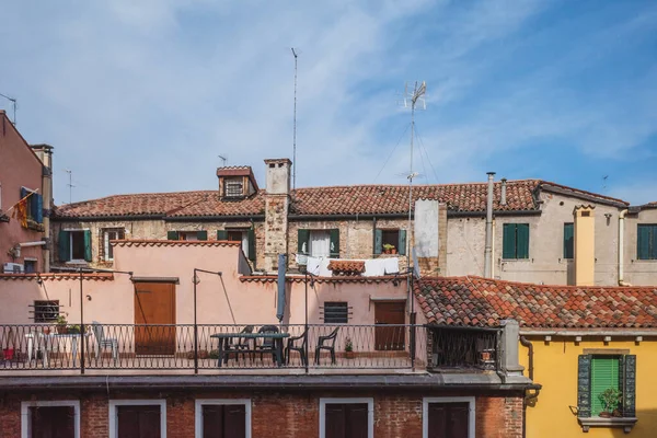 Vista Casas Venecianas Tradicionales Venecia Italia — Foto de Stock