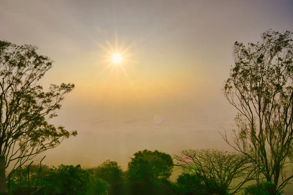 Schöner Sonnenaufgang Bei Nandi Hills Bangalore — Stockfoto