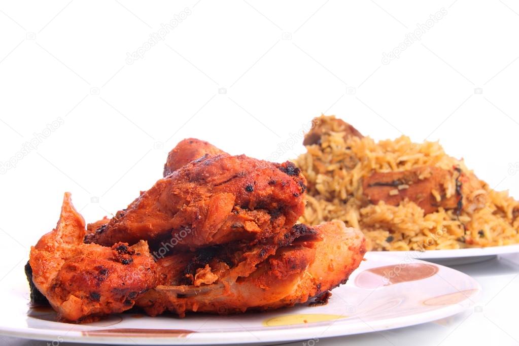 Tandoori chicken and chicken Biryani