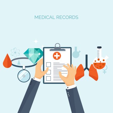 Vector illustration. Flat medical background. Health care ,first aid, research ,cardiology. Medicine ,study. Chemical engineering ,pharmacy.