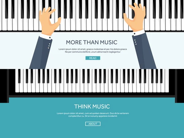 Ilustração vetorial. Fundo liso musical. Tecla de piano, teclado. Melodia. Instrumento . —  Vetores de Stock