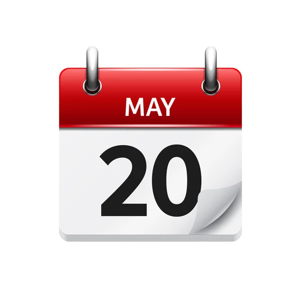 April 29. Vector flat daily calendar icon. Date and time, day, month. Holiday. — Vector de stock