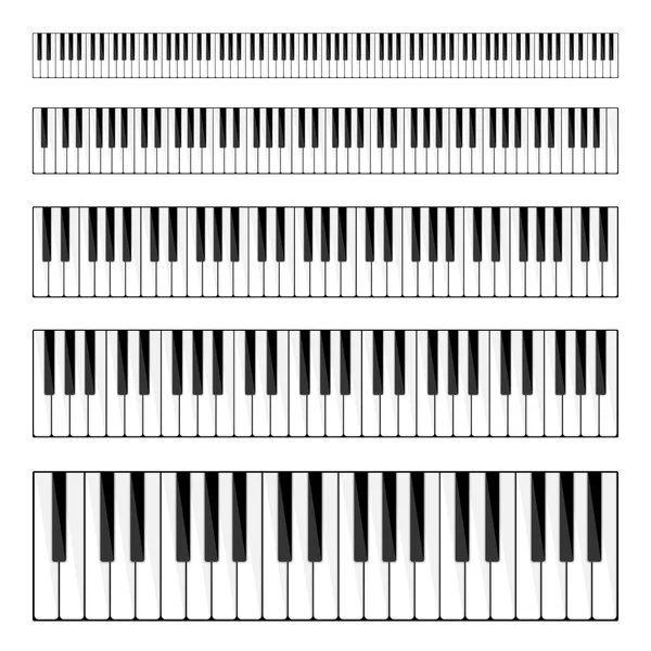 Ilustração vetorial. Fundo liso musical. Tecla de piano, teclado. Melodia. Instrumento . — Vetor de Stock