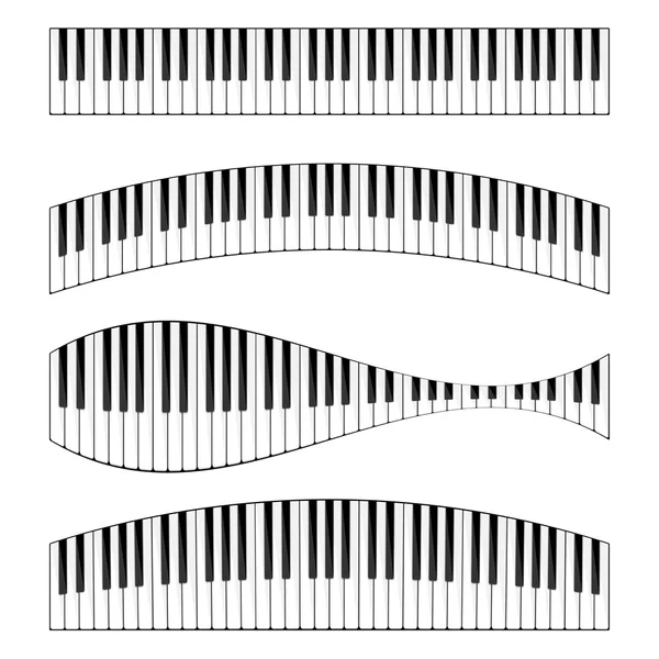 Illustration vectorielle. Fond plat musical. Clé pour piano, clavier. Mélodie. Instrument financier . — Image vectorielle