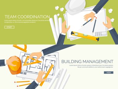 Vektör çizim. Mühendislik ve Mimarlık. Proje, inşaat. Mimari Proje. , Tasarlayın. Araçları ile çalışma alanı. Planlama, oluşturma.