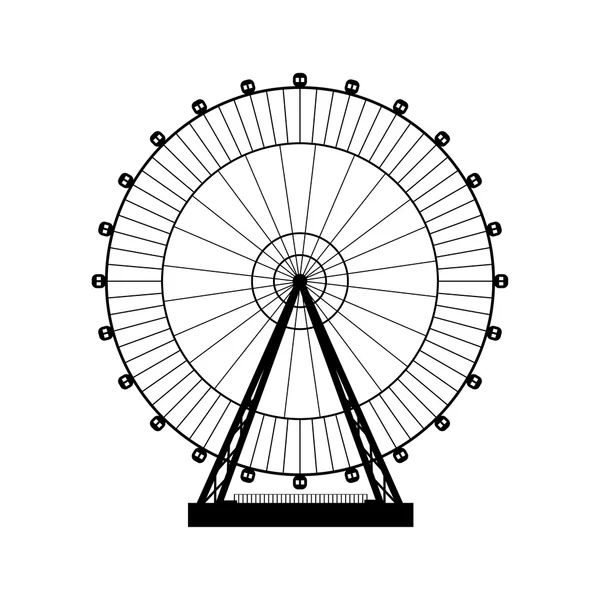 Vector illustration. Ferris wheel. Carnival. Funfair background.