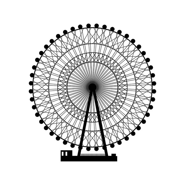 Vector illustration. Ferris wheel. Carnival. Funfair background. — стоковий вектор