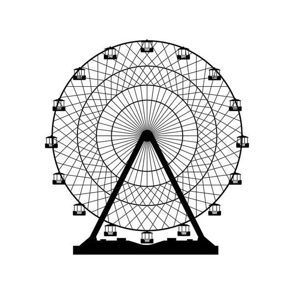 Vector illustration. Ferris wheel. Carnival. Funfair background. — Stock vektor