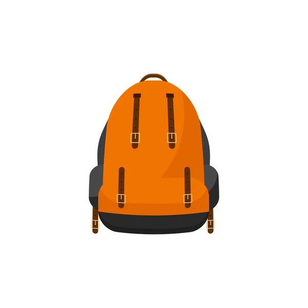 Rucksack in einem flachen stzle. Vektorillustration. Schultasche. Reisen, Zelten oder Wandern. Tourismus. Gepäck. — Stockvektor