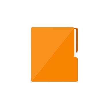 Düz bir tarzda kağıtları ile Klasör. Vektör çizimi.