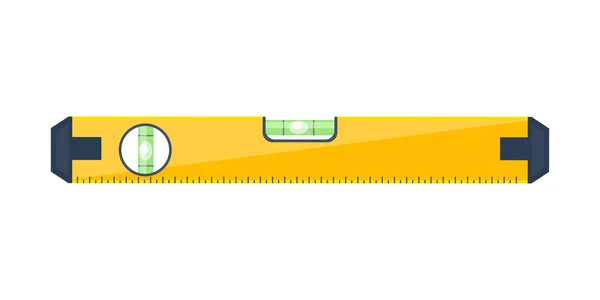 Bubble level tool in a flat style. Ruler. Building and engineering equipment. Measure. Vector illustration. — Stock Vector