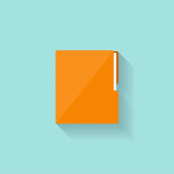 Dossier avec papiers dans un style plat. Illustration vectorielle . — Image vectorielle