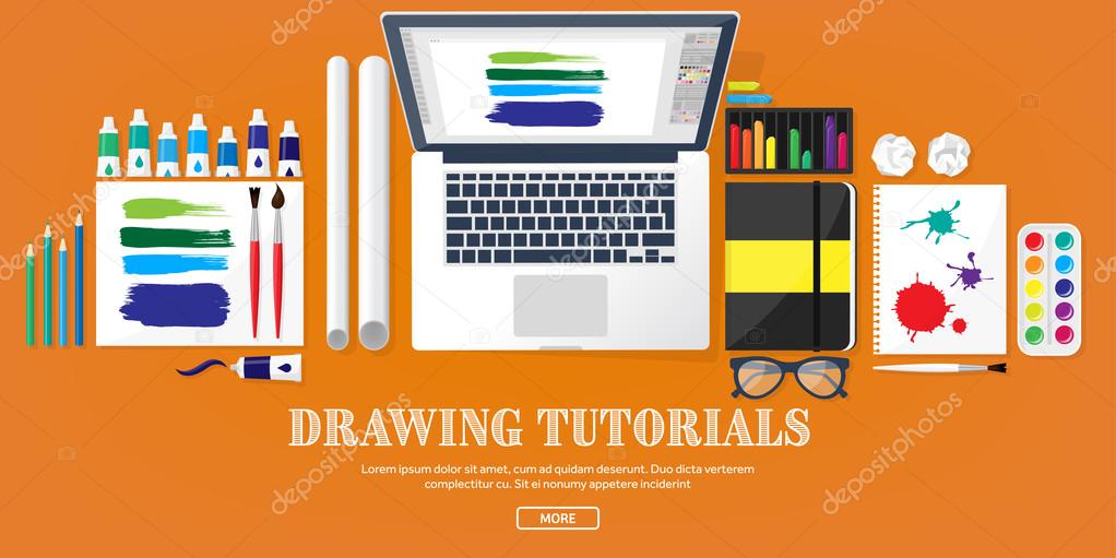 Graphic web design. Drawing and painting. Development. Illustration ...