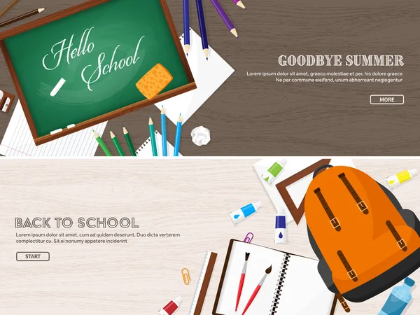 Torna all'illustrazione scolastica. — Vettoriale Stock