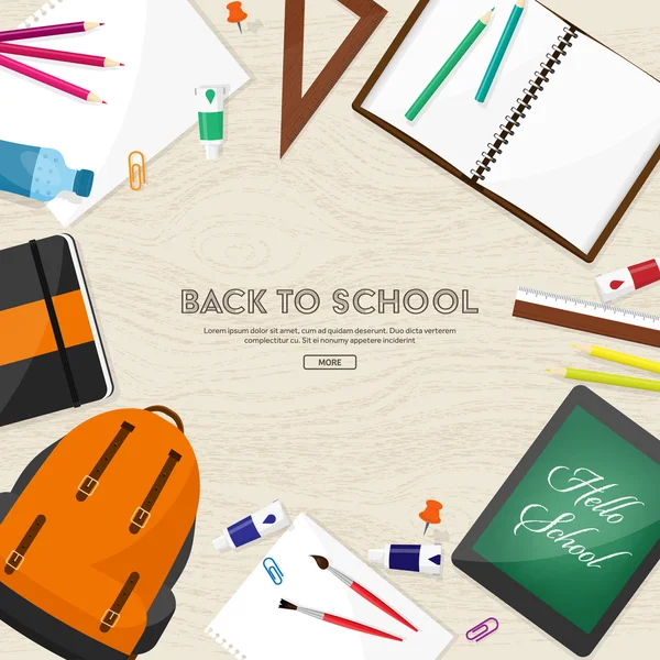 Back to school illustration. — Stock Vector