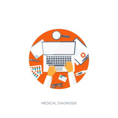 Vektör illüstrasyon. Düz tıbbi geçmiş. Sağlık, ilk yardım, araştırma, kardiyoloji. Tıp, çalışma. Kimya mühendisliği, eczacılık.