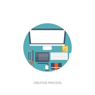 Vektör çizim. Düz arka plan. Kodlama, programlama. SEO. Arama Motoru Optimizasyonu. Uygulama geliştirme, oluşturma. Yazılım, program kodu. Web Tasarım.