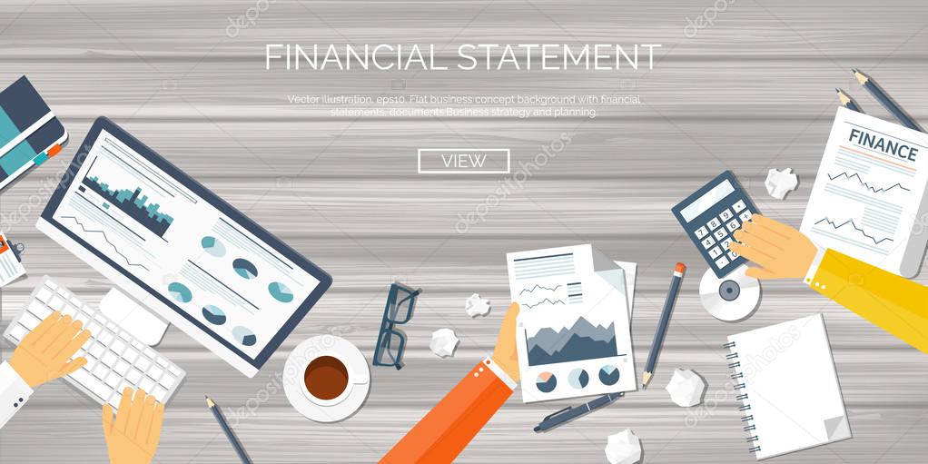 Vector illustration. Flat header. Online news. Newsletter,information. Business, market . Financial report.