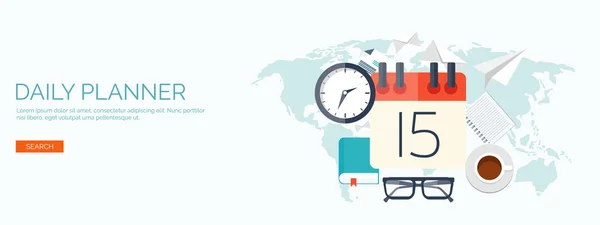 Ilustração vetorial. Plano de fundo com, calendário. Hora, data. 31 de Dezembro. Ano Novo . — Vetor de Stock