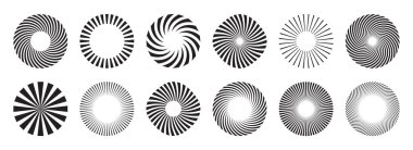 Klasik güneş kremi koleksiyonu. Patlayan güneş ışınları. Havai fişekler. Logotype ya da harf tasarım elemanı. Radyal günbatımı ışınları. Vektör illüstrasyonu.