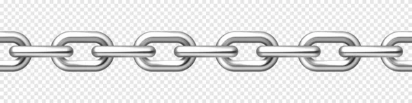 Жесткая металлическая цепь с серебряными звеньями на обшарпанном фоне. Векторная иллюстрация. — стоковый вектор