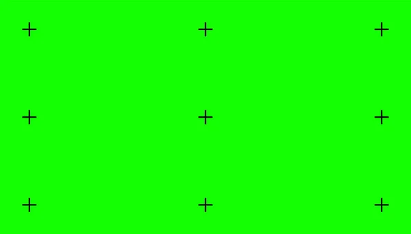 Tecla de croma, fondo verde en blanco con puntos de seguimiento de movimiento. Composición de efectos visuales. Plantilla de fondo de pantalla. Ilustración vectorial. — Vector de stock