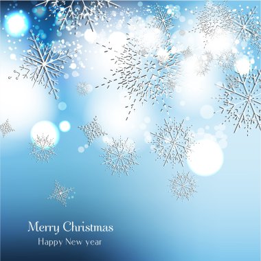 Kar taneleri olan zarif bir Noel arkaplanı.