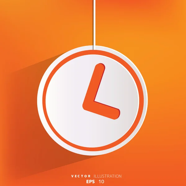 Zegar www ikona przycisku — Wektor stockowy