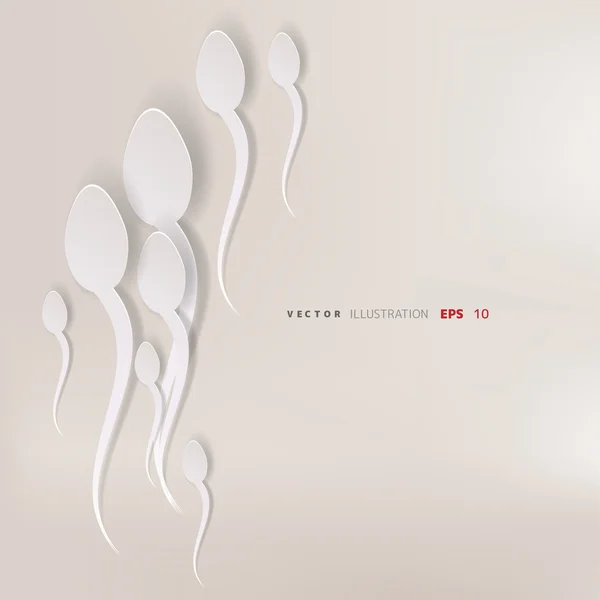 Fond abstrait avec spermatozoïde — Image vectorielle