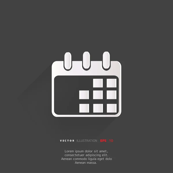 Calendario organizzatore icona web — Vettoriale Stock