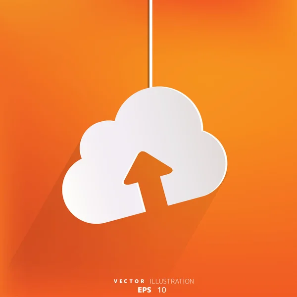 Cloud télécharger application web icône — Image vectorielle