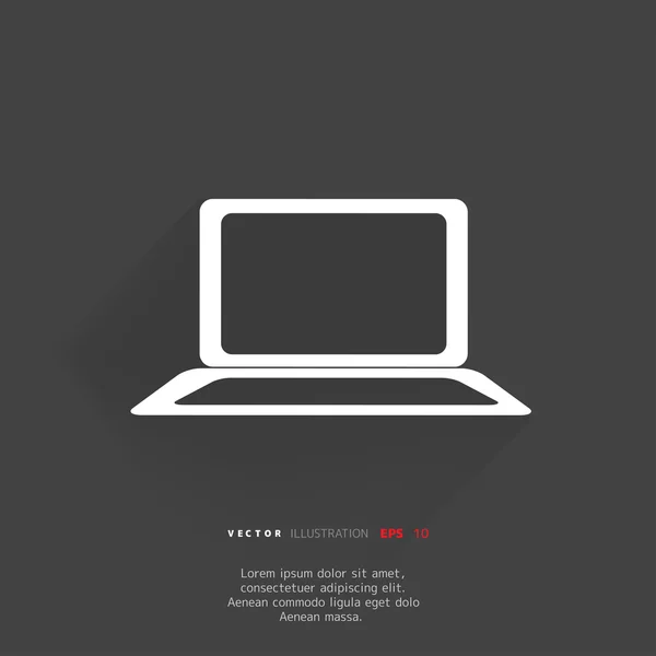 Notebook icono web — Vector de stock