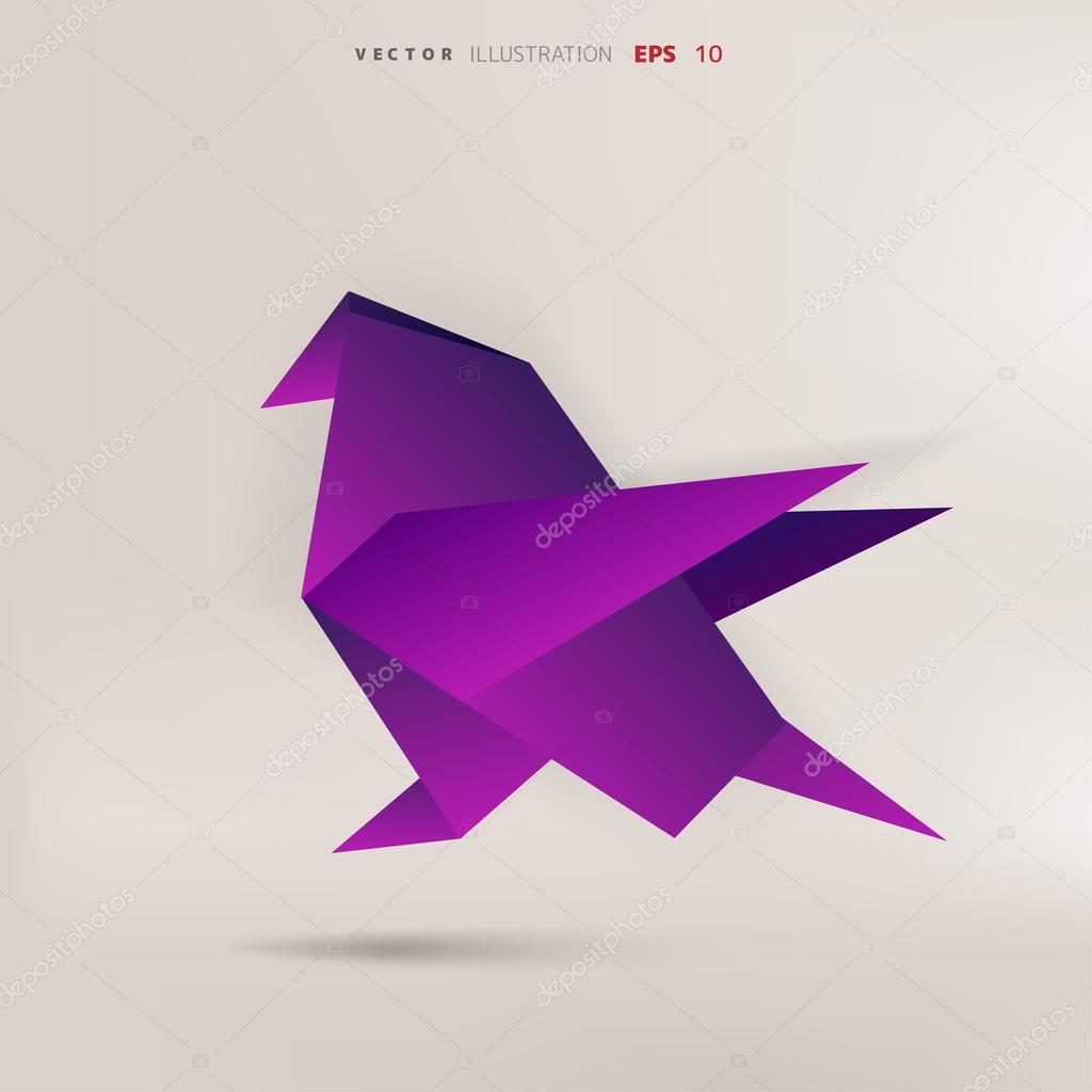 Origami paper bird Stock Vector Image by ©floral_set 56710689