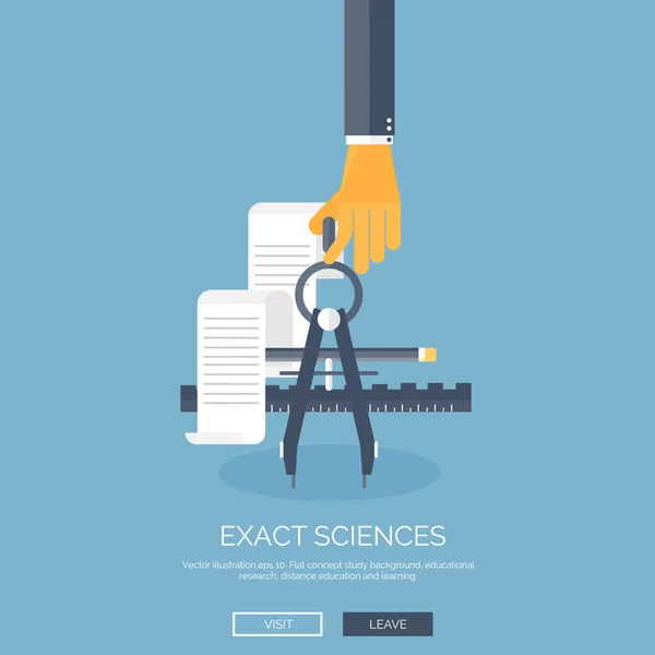 Ilustração vetorial. Fundo de estudo plano definido. Educação e cursos on-line, tutoriais web, e-learning. Estudo, processo criativo. Poder do conhecimento. Tutoriais em vídeo . — Vetor de Stock