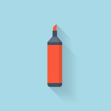 Düz marker kalem simgesi