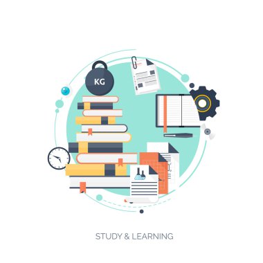 Study and learning concept background
