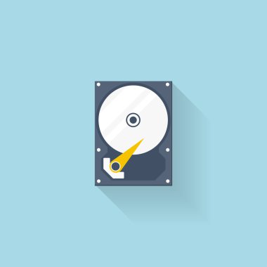 Düz sabit disk disk simgesi web için.