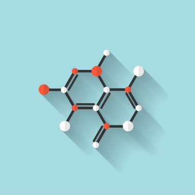 Düz dna simgesi. Kimyasal formül sembolü. Sağlık.
