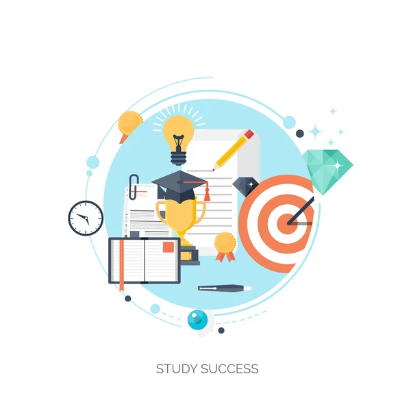 Study and learning concept background — Stock vektor