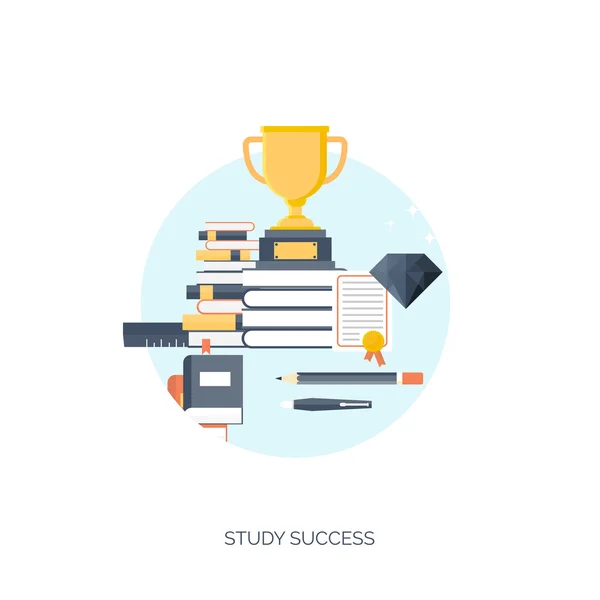 Study and learning concept background — Stockvector