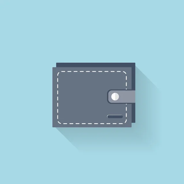 Flat web icon. Wallet. — Stock Vector
